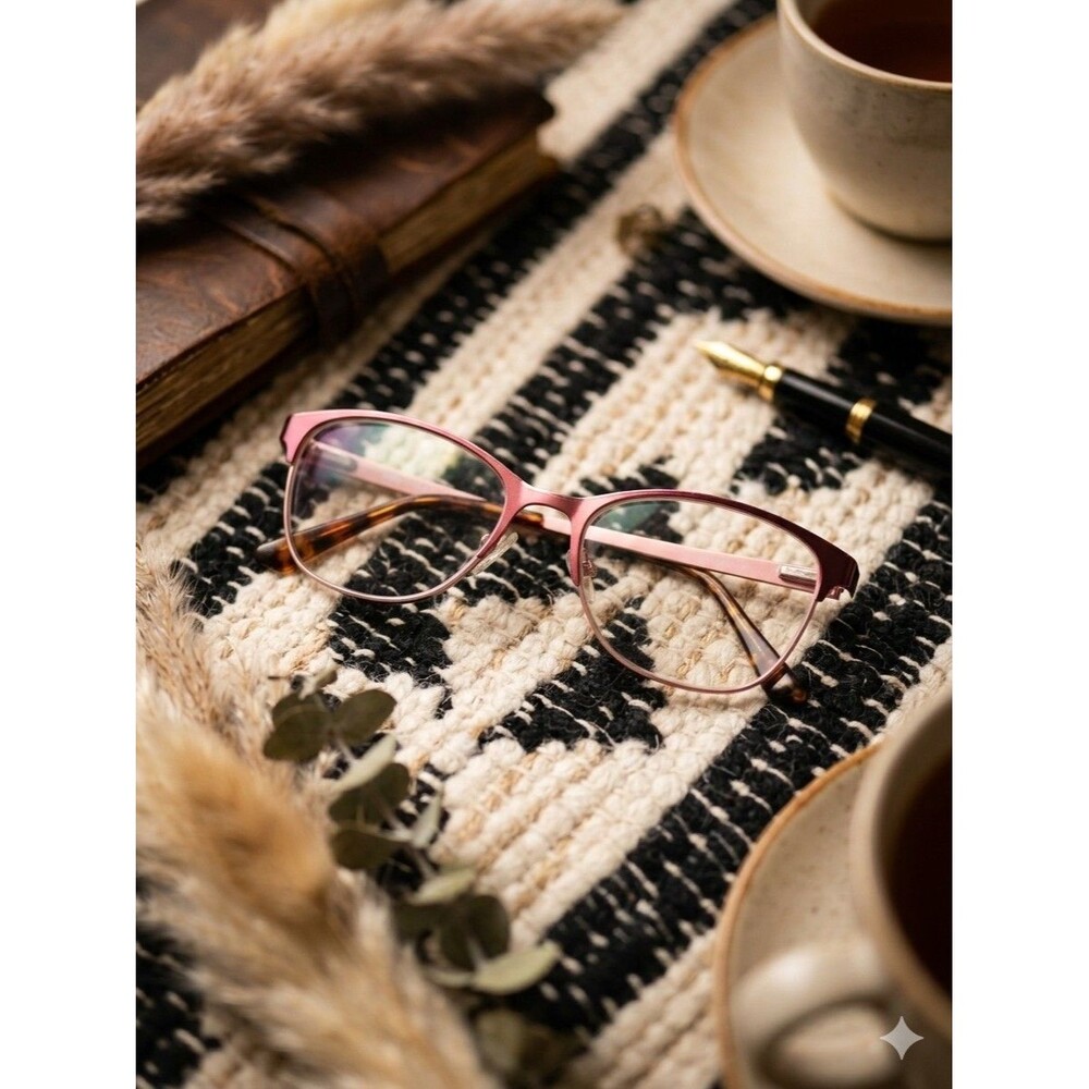 ETNIA BARCELONA EMDEN BKRD Spain EYEGLASSES FRAME 51-18-137 Black Red Cateye